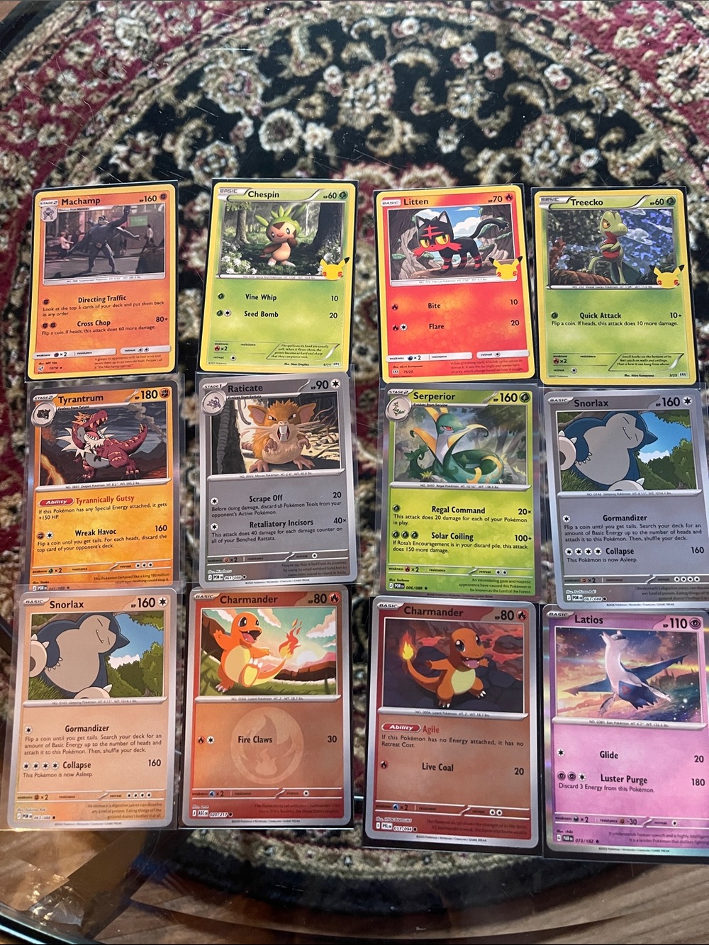 Pokémon TCG Assorted Rare & Holo Cards - Charizard Family, Snorlax, Tyrantrum